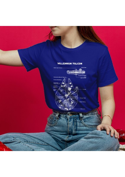 Millennium Falcon Tişört - Mavi modelleri