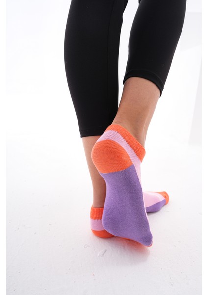 Colourful (Dikişsiz) Renkli % Pamuklu Kadın Çorabı,nefes Alabilen Terletmez Yumuşak Düz Patik Çorap fiyatları