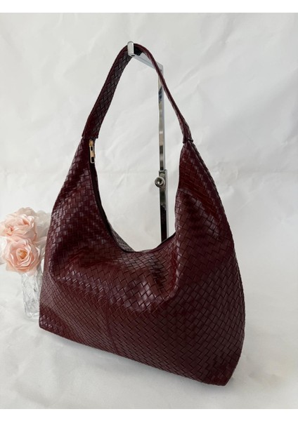 Örgü Deri Omuz Çantası Hobo Çanta – Omuz Askılı, Yumuşak Deri, Günlük & Şık Spacious Shoulder Bag modelleri