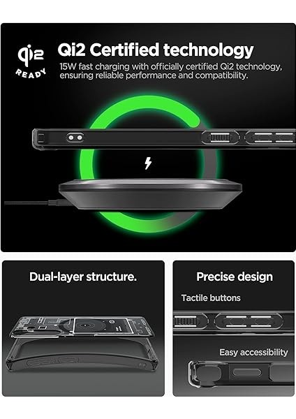 Galaxy S25 Plus Ince Kılıf Ultra Hybrid Sararma Karşıtı Duraclear™ Hava Kanalı Teknolojisi™ Askeri Sınıf Koruma Magfit Özellikli Zero One Black Tasarım Kapak - ACS08982 modelleri