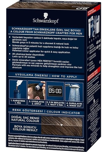 Men Perfect Saç Boyası 60 - Kahve, 80 ml fiyatları