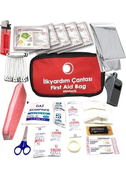 Parça Ilkyardım Çantası Muayeneye Uygun Ev ve Araç Ecza Çantası Deprem Çantası Için Hazır Set