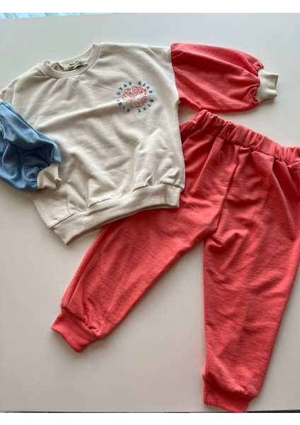 MK-2474 Kız Çocuk %100 Pamuk Kiremit Eşofman Takım modelleri