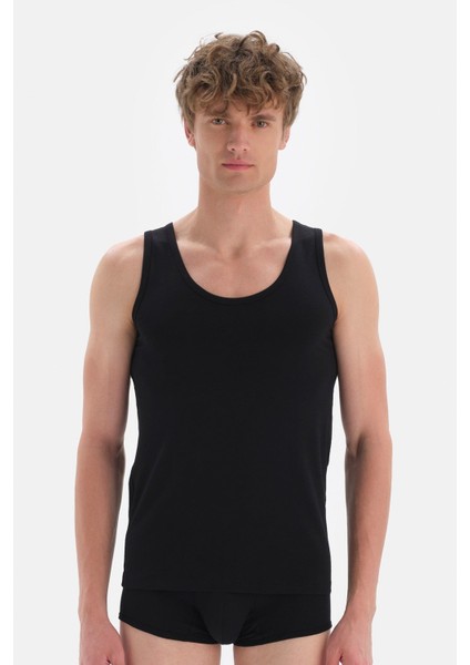 Erkek Pamuklu Geniş Yakalı Askılı Atlet D5001