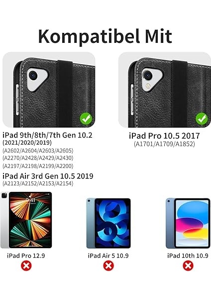 iPad 9./8./7. Nesil (2021/2020/2019 iPad 10.2 Inç) Kılıf Için Kalem Tutuculu, Smart Folio Yumuşak Tpu Koruyucu Kılıf Otomatik Uyku/uyandırma ve Ayakta Durma Fonksiyonlu - Siyah fiyatları