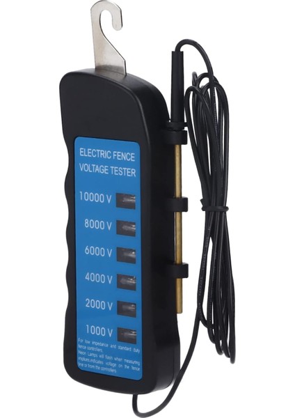 Elektrikli Çit Test Cihazı Elektrikli Çit Gerilim Test Cihazı, 1000‑1000V Taşınabilir Tarımsal Eskrim Test Cihazı Çiftlik Eskrim Için 6 Gösterge Işığı ile Su Geçirmez Elektrikli Çit Gerilim Ölçer
