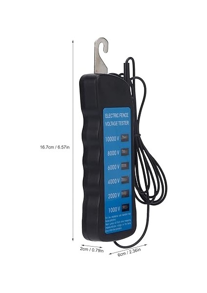 Elektrikli Çit Test Cihazı Elektrikli Çit Gerilim Test Cihazı, 1000‑1000V Taşınabilir Tarımsal Eskrim Test Cihazı Çiftlik Eskrim Için 6 Gösterge Işığı ile Su Geçirmez Elektrikli Çit Gerilim Ölçer fırsatları