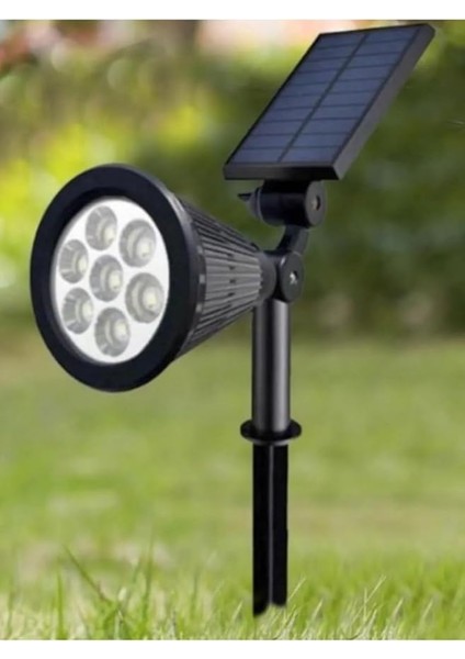 Kazıklı Çim Armatür Cata 7W Güneş Enerjili LED Çim Lambası Bahçe Ağaç Aydınlatma Lambası (Amber Işık)