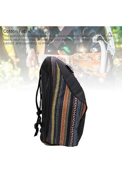 48-120 Bas Akordeon Sırt Çantası Ayarlanabilir Kayışlara Sahip Pamuklu Doku Dokusu, Seyahat Hizmetleri Için Kapasite modelleri