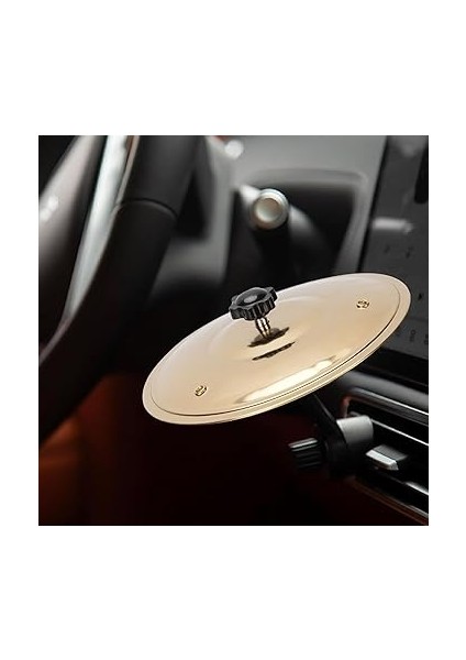 Araba Drum Zil Hava Havalandırma, Müzik Aşıkları ve Davulcular Için Mini Drum Crash Cymbal, Gösterge Tablolarına ve Havalandırmalara Kolay Yükleme (Gold) modelleri