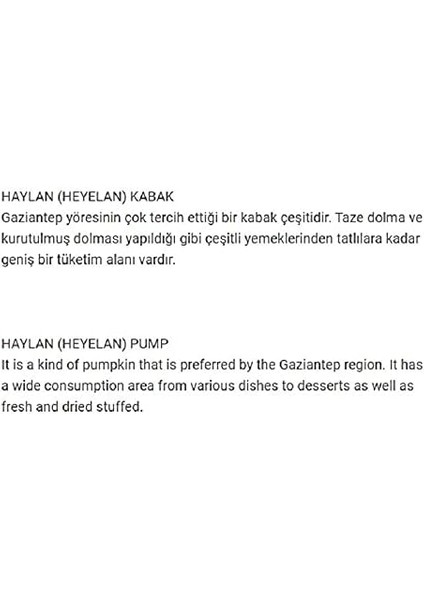 Tarım Ata Tohumu Yerli Haylan (Heyelan) Kabak 20 Adet Tohum fiyatları