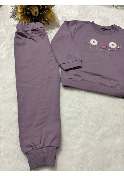 Tuembaby %100 Pamuk 1 Adet Sweatshirt+1 Adet Eşofman Altı+1 Adet Şişme Yelek Kız Bebek Takımı indirimleri