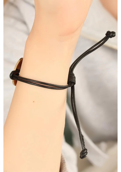 Bfs Love (Aşık) Siyah Deri Ipli Unisex Mood Bileklik fiyatları