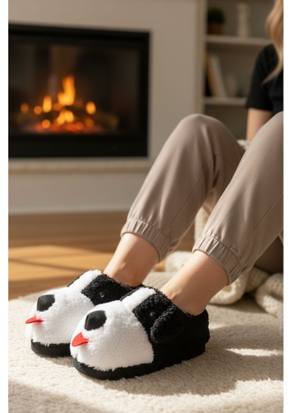 Panduf Hayvan Figürlü Peluş Tüylü Ev Ayakkabısı Yumuşak Taban Ev Botu modelleri