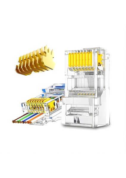 MN116F Cat6 Jack/20 Adet-Ez Yeni Nesil RJ45 Konnektör-8p/8c Açık Uçlu SOKET/RJ45 Jack