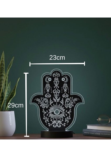 Fatma Ana Eli LED Aydınlatmalı Dekoratif Obje - Siyah Renk Ahşap ve Pleksi modelleri