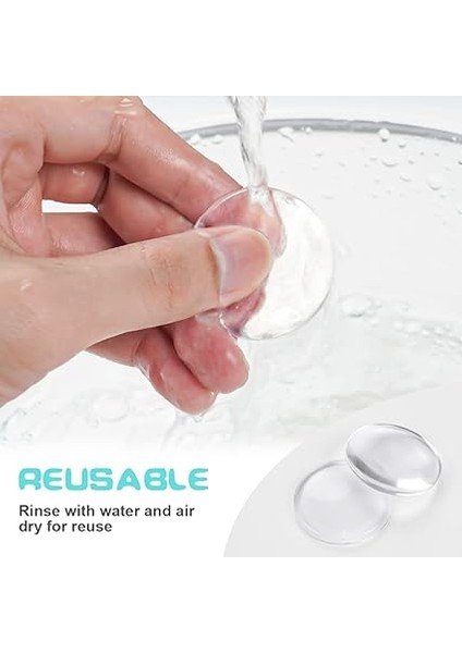 Duvar Kapı Stoperi, 6 Adet Duvar Kapı Stoperi Seti, 40 mm Silikon Kapı Stoperi, Duvar, Kendinden Yapışkanlı, Şeffaf, Yuvarlak, Kapı Kolu Tamponu, Duvar Koruması, Buzdolabı Koruması, Duvar indirimleri