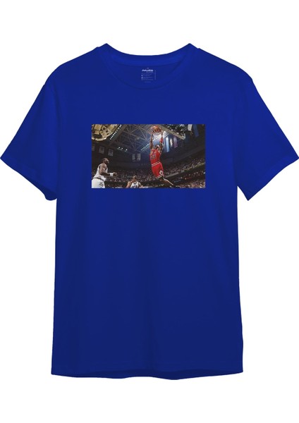 Michael Jordan Chicago Bulls 1997 Tişört - Mavi