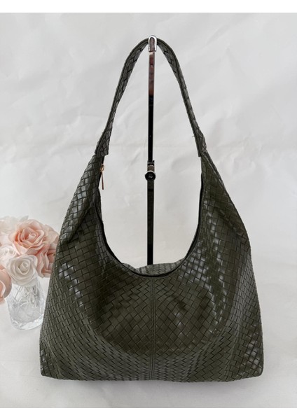 Örgü Deri Omuz Çantası Hobo Çanta – Omuz Askılı, Yumuşak Deri, Günlük & Şık Spacious Shoulder Bag fiyatları