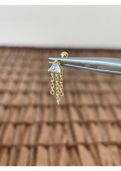 925 Ayar Gümüş Sallantılı Kıkırdak Helix Tragus Piercingi Gümüş Piercing fiyatları