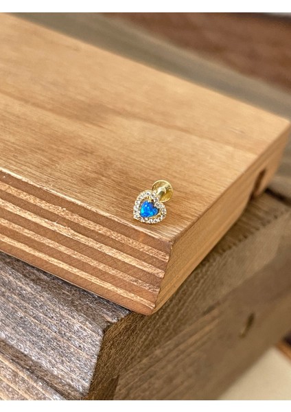 925 Ayar Gümüş Opal Taşlı Dudak Kıkırdak Helix Tragus Piercingi Gümüş Piercing fiyatları