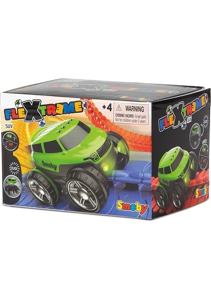 Flextreme Suv Yeşil Ek Araba Flextreme Başlangıç Kiti Için Yarış Pisti, Otomobil Yarış Pisti, 4 Yaş Üstü Çocuklar Için, Döngülü Esnek Pist