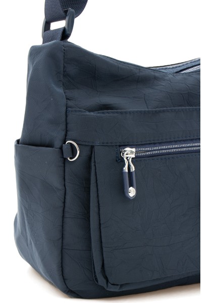 Sanmorris Glc Kadın Çok Gözlü Suya Dayanıklı Krinkıl Kumaş Siyah Renkli Çapraz Askılı Omuz Çantası fırsatları