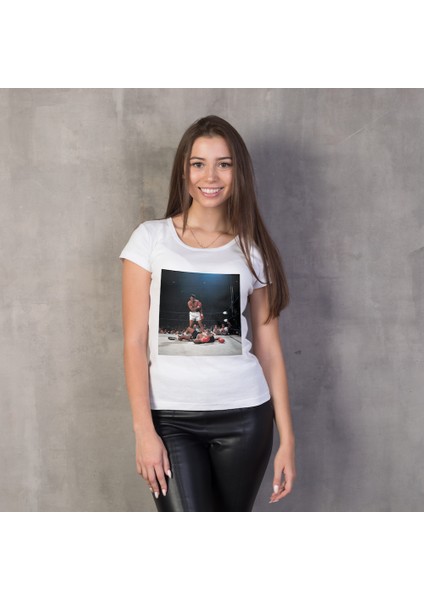 Muhammed Ali And Sonny Liston Usa 1965 Tişört - Beyaz fiyatları