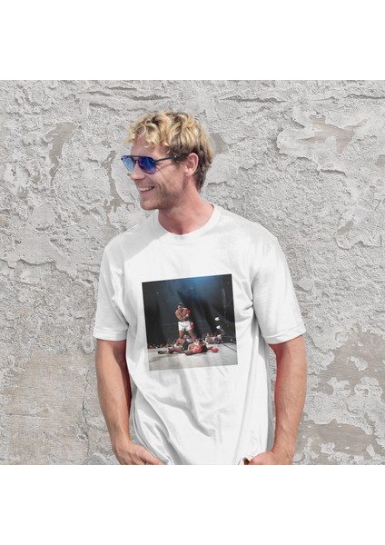 Muhammed Ali And Sonny Liston Usa 1965 Tişört - Beyaz modelleri