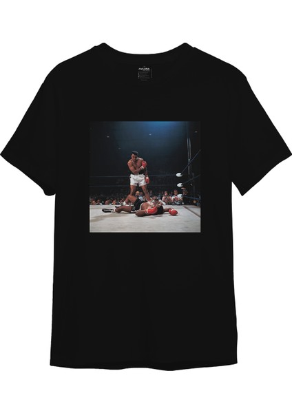 Muhammed Ali And Sonny Liston Usa 1965 Tişört - Siyah