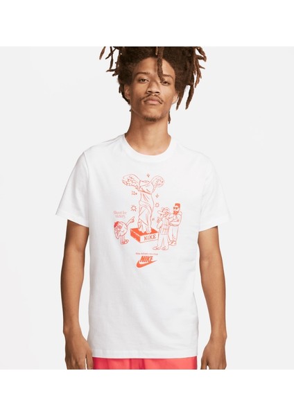 Art Is Sport Graphic T-Shirt Sportswear Spor Pamuklu T-Shirt FB9801-100