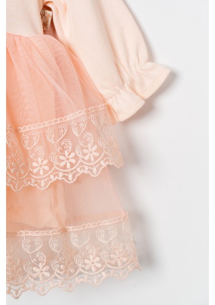 Kız Bebek Mevlütlük Elbise Dantelli Bandanalı modelleri