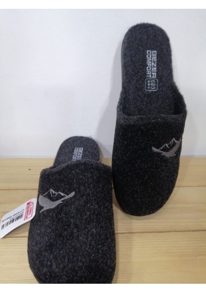 Yeni Sezon Rahat Konfor Tabanlı Keçe Kışlık Erkek Ev Terliği