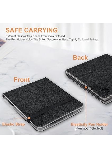 Için Kobo Libra Colour Kalem Tutuculu Kılıf, Uyku Katmanı Kobo Libra 2 Kılıf, El Kayışlı Kılıf, Siyah fiyatları