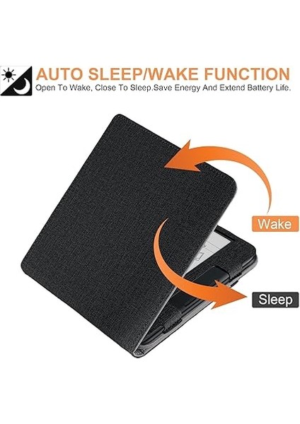 Için Kobo Libra Colour Kalem Tutuculu Kılıf, Uyku Katmanı Kobo Libra 2 Kılıf, El Kayışlı Kılıf, Siyah fırsatları