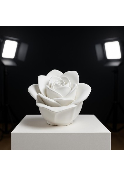 Modaevimde Premium Beyaz Gül Şeklindedekoratif Obje fiyatları