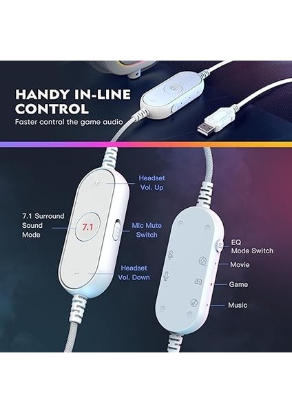 Ampligame H6W Beyaz Mikrofonlu Oyuncu Kulaklığı Bilgisayar ve Yayıncı Kulaklık modelleri