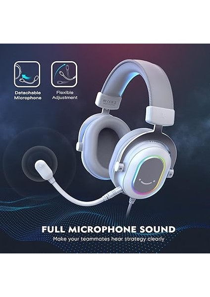 Ampligame H6W Beyaz Mikrofonlu Oyuncu Kulaklığı Bilgisayar ve Yayıncı Kulaklık fırsatları