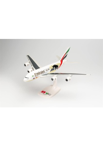 612180 1/250 Ölçek, Emirates Airbus A380 (United For Wildlife-No.2), Sergilemeye Hazır Model Yolcu Uçağı