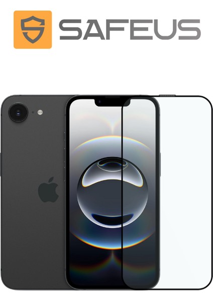iPhone 16E Tam Kaplayan Toz Filtreli Parmak Izi Bırakmayan Safir Ekran Koruyucu Cam