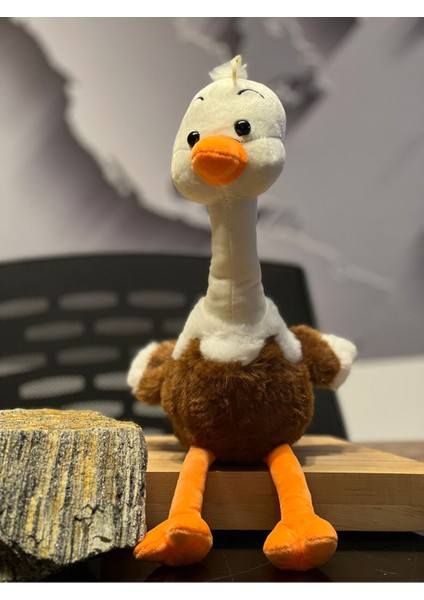 Küçük Kahverengi Deve Kuşu Peluş 40CM