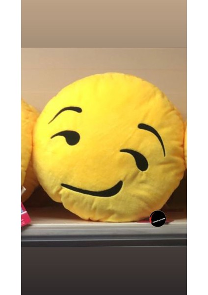 Çatık Kaş Emoji Yastık 35 cm Büyük Boy Hediyelik Uyku Arkadaşı
