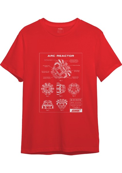 Arc Reactor Tişört - Kırmızı