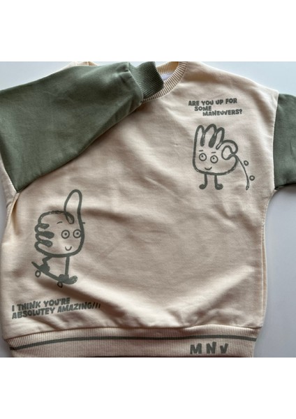 MNV-1047 Erkek Çocuk %100 Pamuk Baskılı Eşofman Takım fırsatları