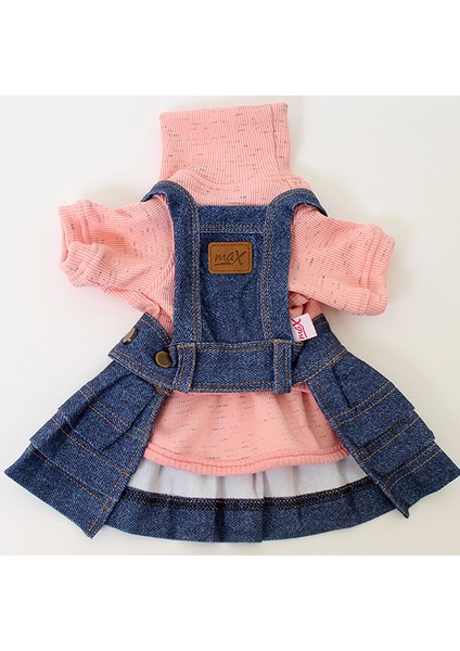 Köpek Kedi Denim Elbise