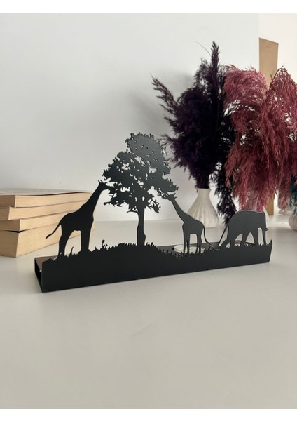 Fil ve Zürafa Temalı 4 Lü Metal Mumluk fırsatları