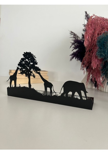 Fil ve Zürafa Temalı 4 Lü Metal Mumluk indirimleri