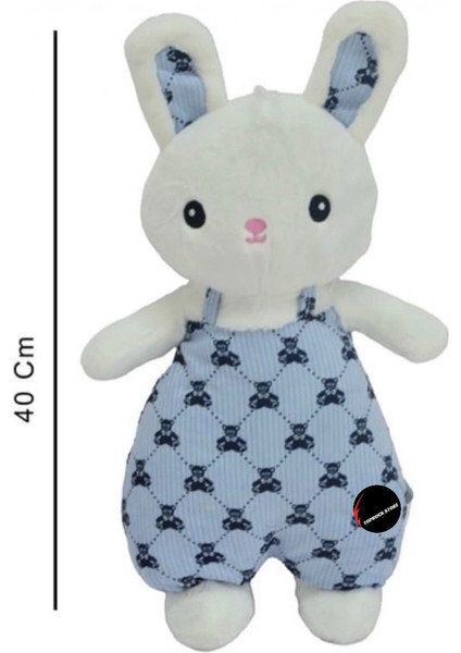 Sevimli Tulumlu Tavşan Peluş Oyuncak 40 cm Hediyelik Uyku Arkadaşı