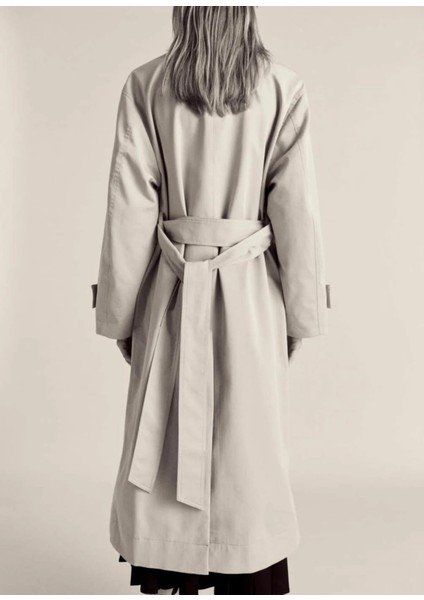 Oversize Uzun Çift Düğmeli Trençkot fırsatları