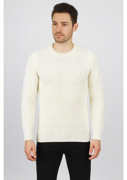 Huffa Slim Fit Bisiklet Yaka Uzun Kol Erkek Triko - 7429 fiyatları